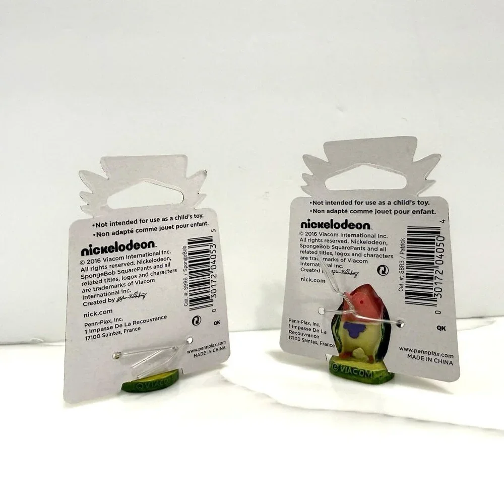 SpongeBob‎ Squarepants Patrick Star Set of 2 Mini Aquarium Desk Ornaments NEW